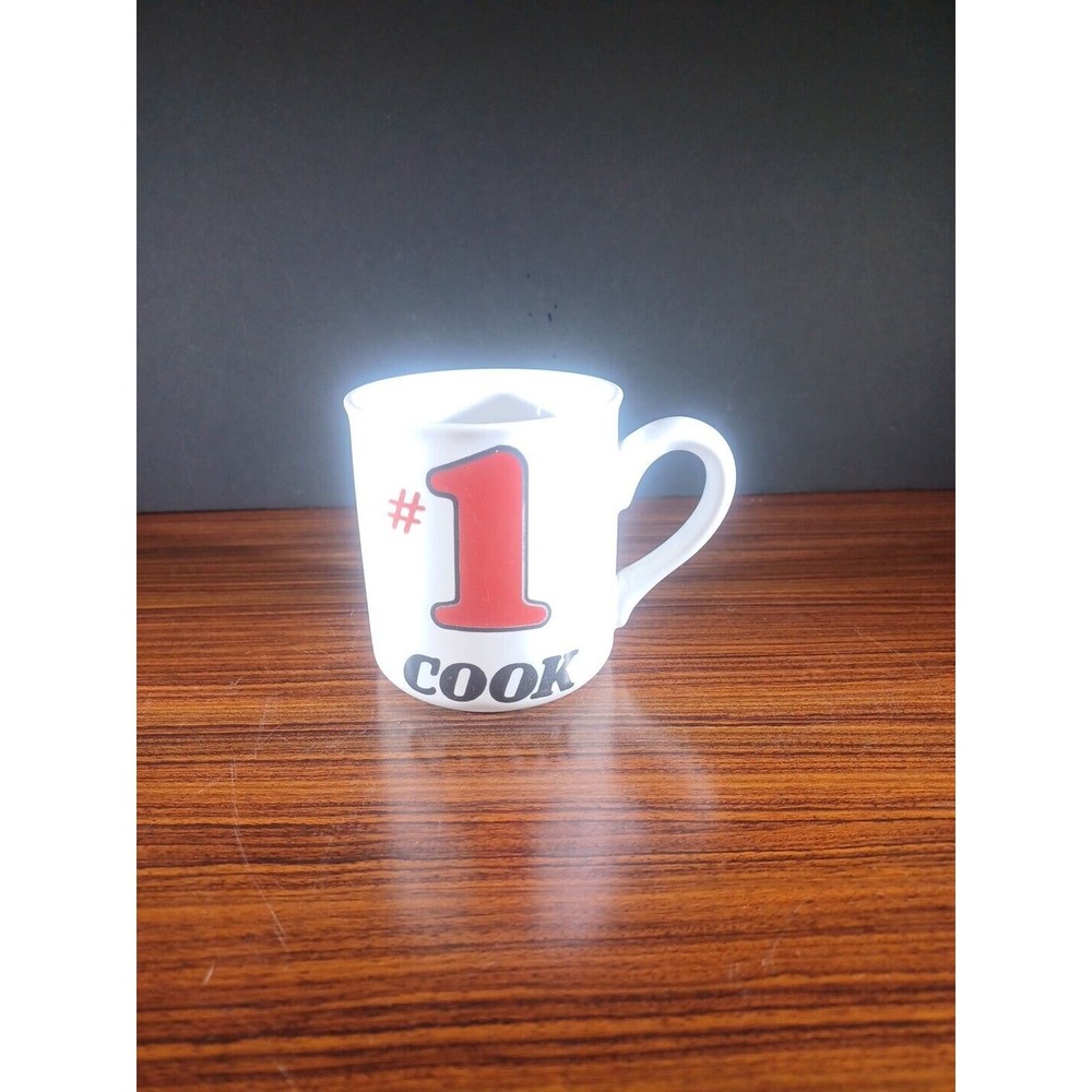 Schmidt Porcelain #1 Cook Mug Made in Brazil Red & White